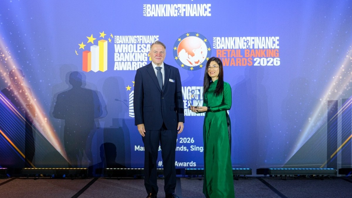 Vietcombank lập cú đúp giải thưởng quản lý rủi ro tại Asian Banking & Finance Awards 2026
