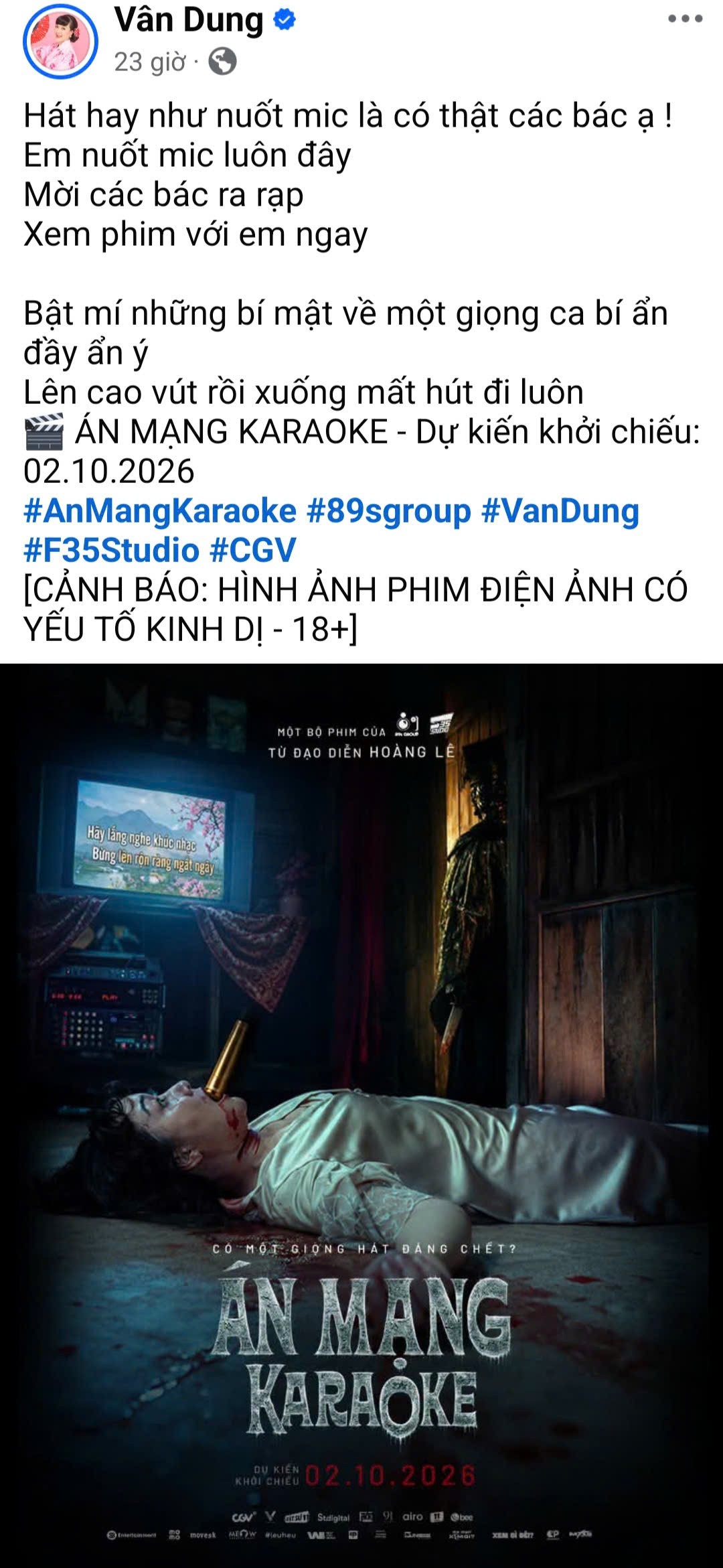 Vân Dung phim mới