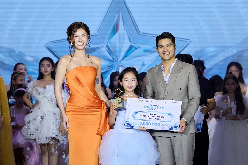 Hà Kim Long và Isabella Galliano xuất sắc giành Quán quân 'Cosmo Kid's Star - Ngôi sao hoàn vũ nhí 2026'