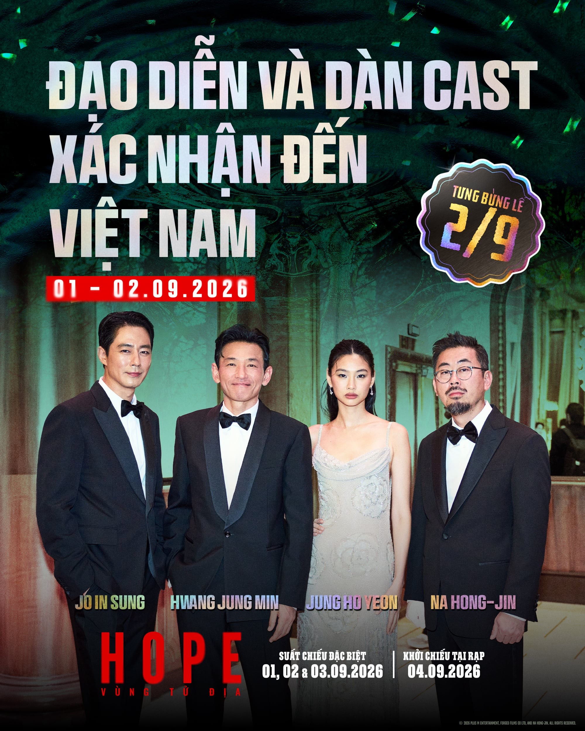 'Ông hoàng phòng vé' Hwang Jung Min và 'đệ nhất mỹ nam Hàn Quốc' sẽ sang Việt Nam, fan 'Hope vùng tử địa' sắp được gặp dàn sao