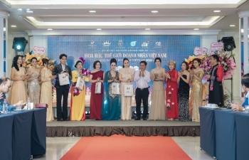 Nguyên Vũ hội ngộ Mai Thu Huyền tại Lễ công bố dự án 'Hoa hậu thế giới doanh nhân Việt Nam 2026'