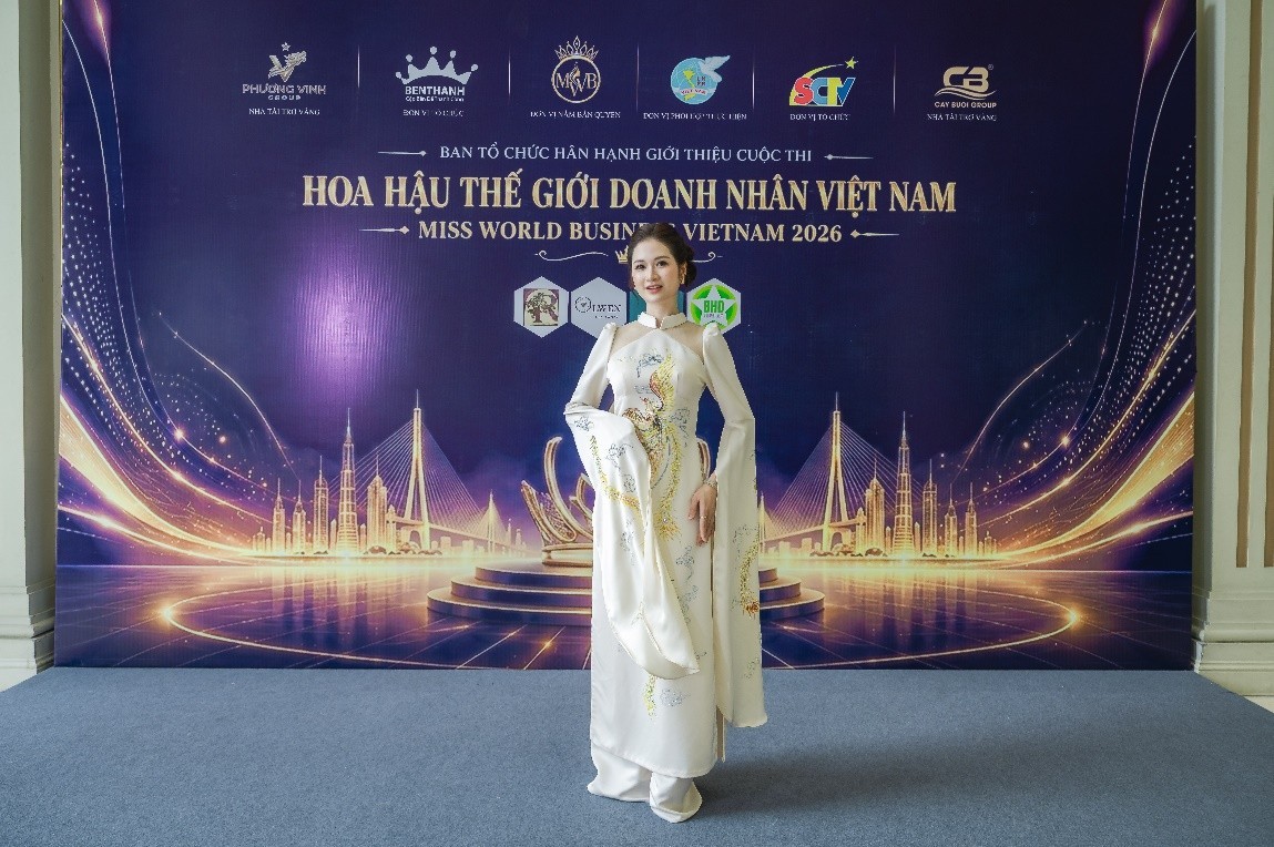 Nguyên Vũ hội ngộ Mai Thu Huyền tại Lễ công bố dự án 'Hoa hậu thế giới doanh nhân Việt Nam 2026'