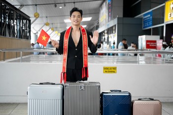 Trần Tiến Dũng mang 90kg hành lý tham dự 'Manhunt International 2026'