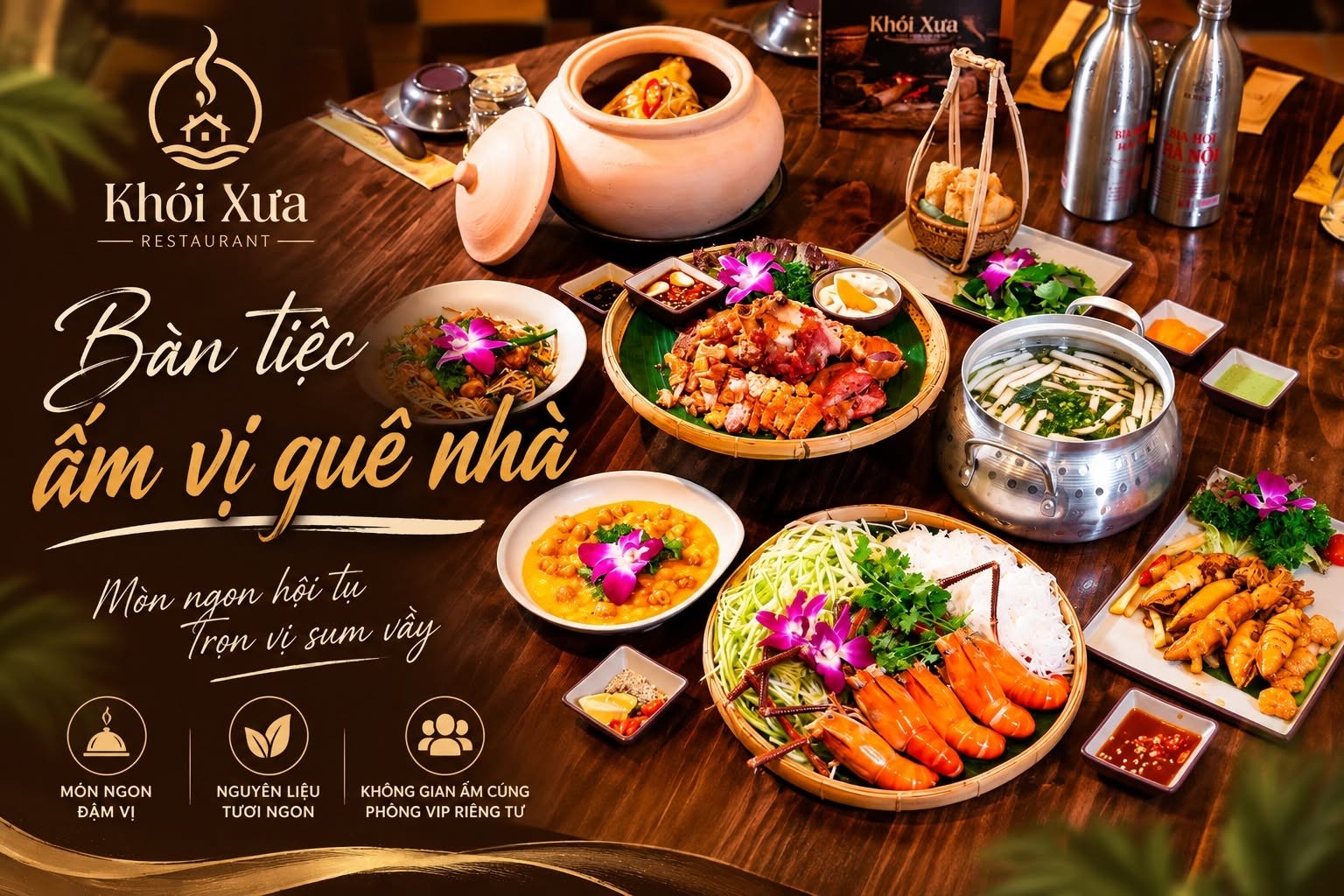 Nhà hàng Khói xưa: Tác phẩm 'ẩm thực' của tình nghệ sĩ