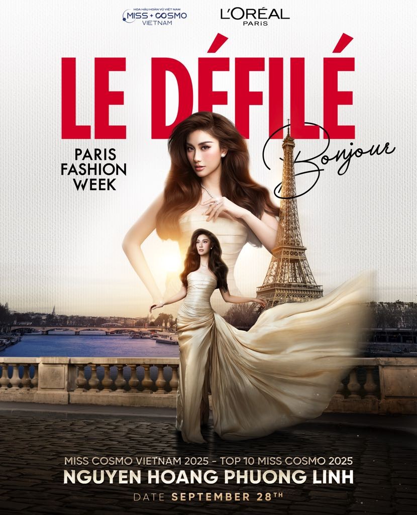 'Hoa hậu hoàn vũ Việt Nam' Nguyễn Hoàng Phương Linh chính thức góp mặt tại 'Paris Fashion Week 2026'