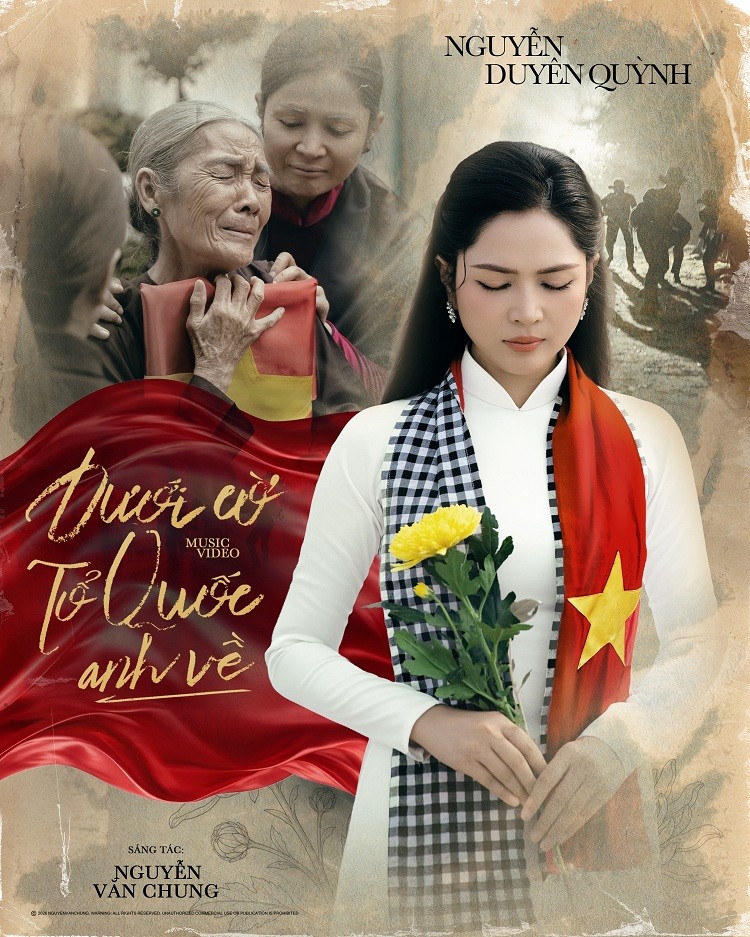 Nhạc sĩ Nguyễn Văn Chung và ca sĩ Nguyễn Duyên Quỳnh viết tiếp câu chuyện tri ân với 'Dưới cờ Tổ quốc anh về'