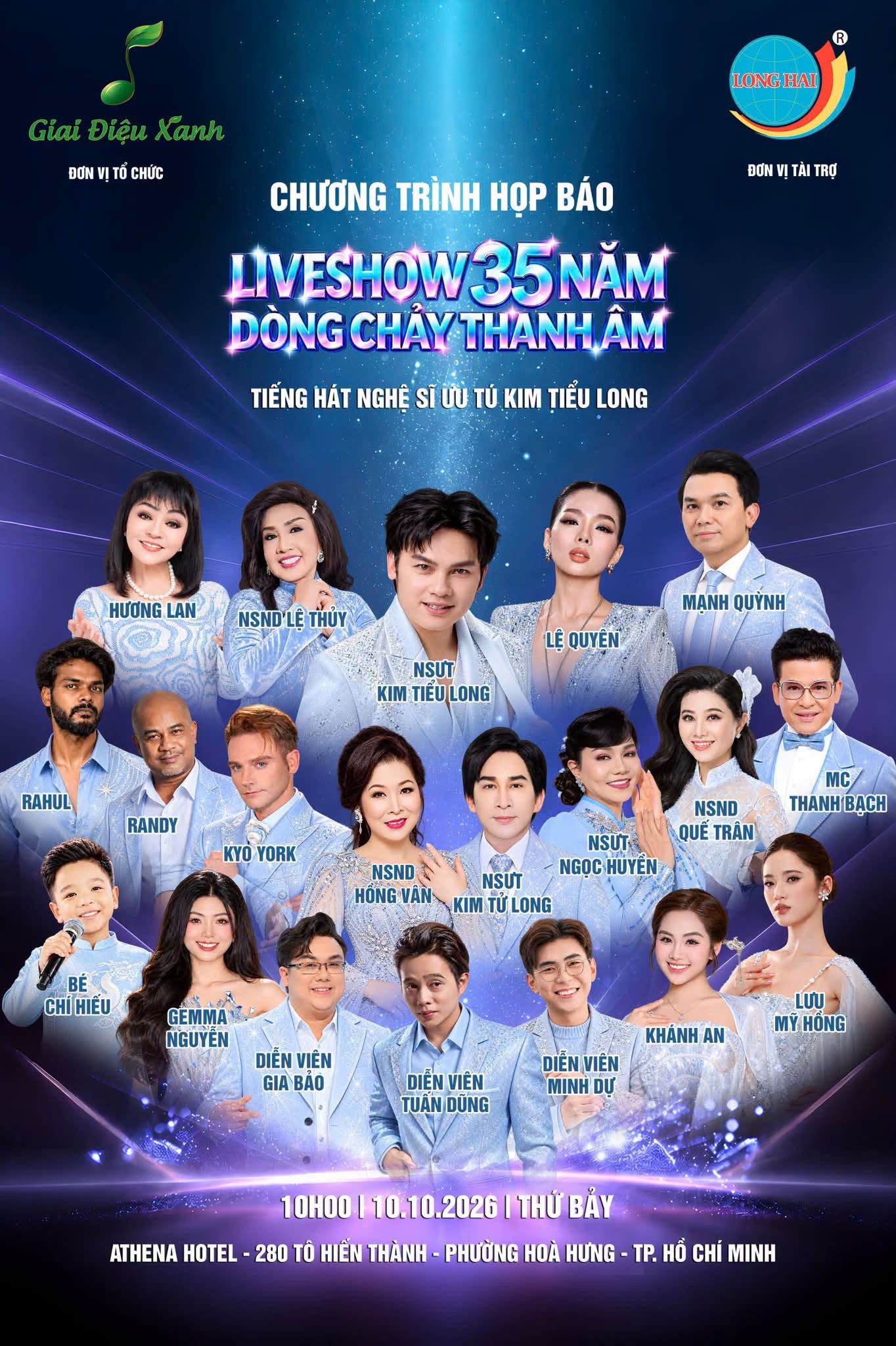 Dàn sao hội ngộ trong 'Liveshow 35 năm: Dòng chảy thanh âm – Tiếng hát NSƯT Kim Tiểu Long'