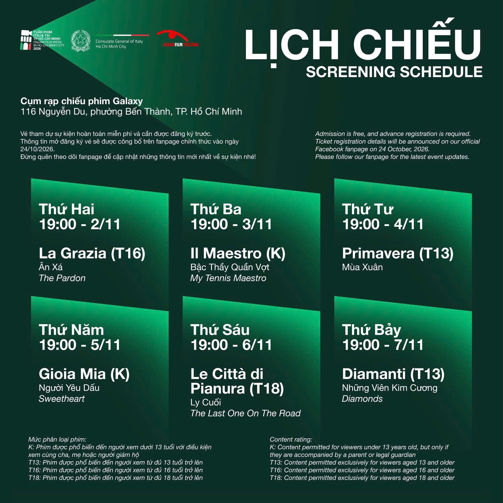 Tuần phim Italia tiếp tục trở lại với khán giả tại TP. Hồ Chí Minh