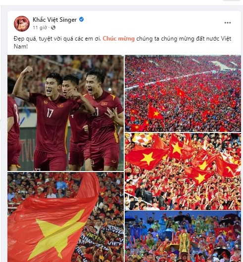Sao Việt nô nức chúc mừng chiến thắng của U23 Việt Nam