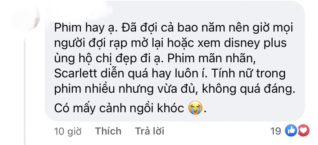(Không Spoil) - Phản hồi đầu tiên của fan Việt về Black Widow, liệu có hay như lời đồn hay chỉ là phóng đại?