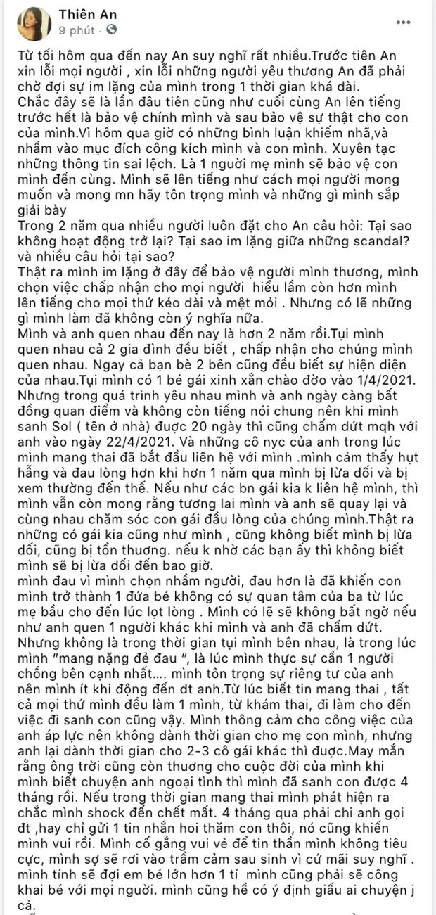 (Nóng) - Thiên An thừa nhận có con gái với Jack, còn suýt bị sảy thai?