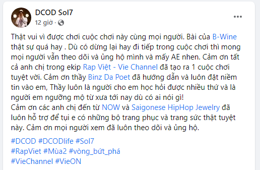 'Rap Việt': B-wine quá mạnh không thể cản, Binz gây tranh cãi vì làm 'mất chất' Sol7?