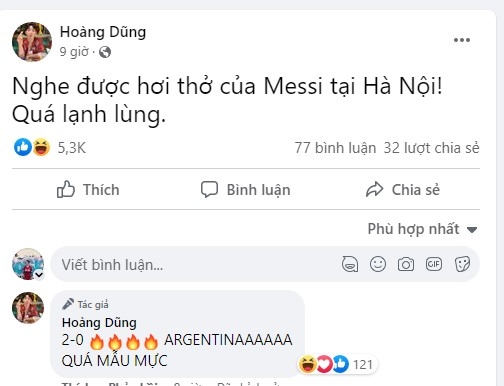 Dàn sao Việt hân hoan, vui sướng khi Messi 'lên đỉnh' thế giới cùng Argentina
