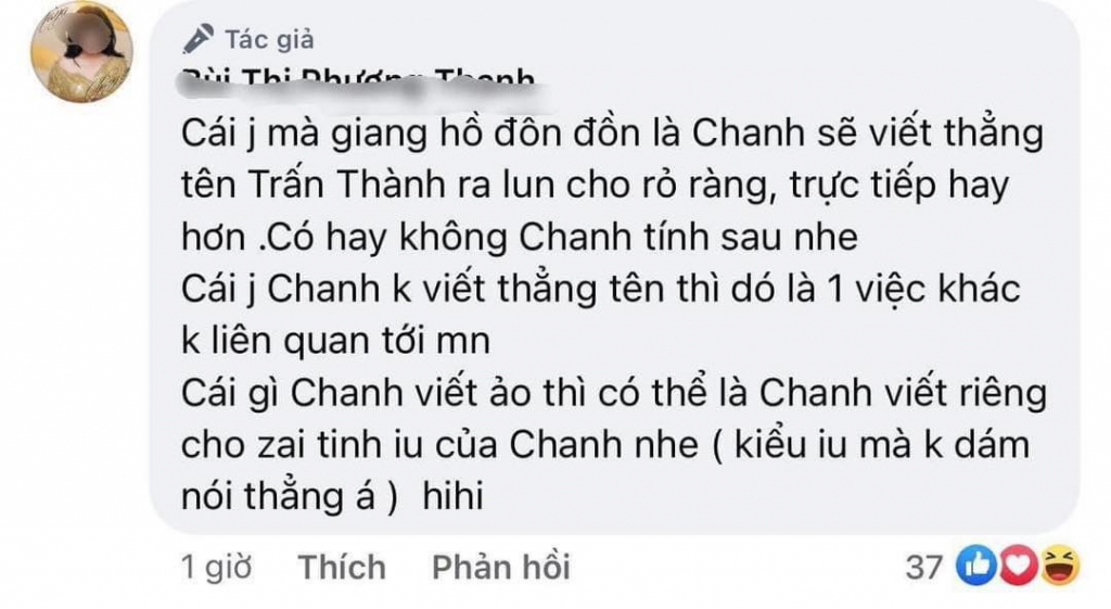 Ca sĩ Phương Thanh bất ngờ tuyên bố combat trực tiếp với Trấn Thành