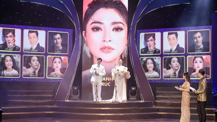Thanh Trúc nghẹn ngào khi nhắc về mẹ, Quang Sự, Chi Pu và Gin Tuấn Kiệt ẵm cúp giải thưởng diễn viên được yêu thích