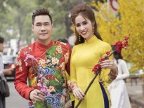 Người mẫu Princess Ngọc Hân duyên dáng cùng Khánh Phương trong tà áo dài đón Tết