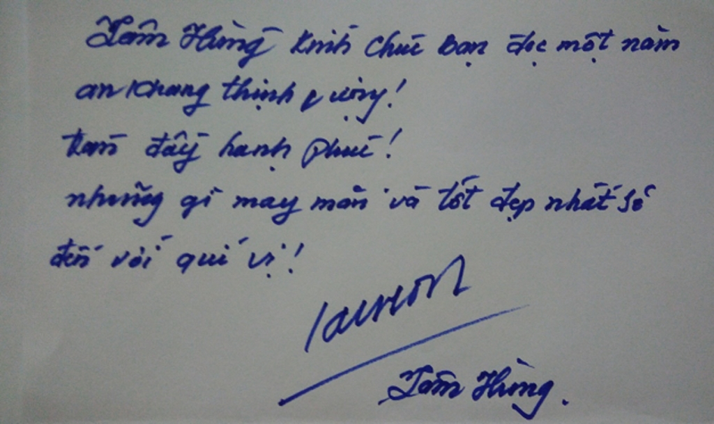 nghe si viet mung xuan voi ban doc tgda