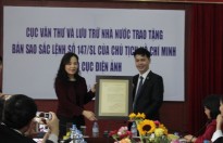 Cục Điện ảnh đón nhận bản sao Sắc lệnh số 147/SL của Chủ tịch Hồ Chí Minh