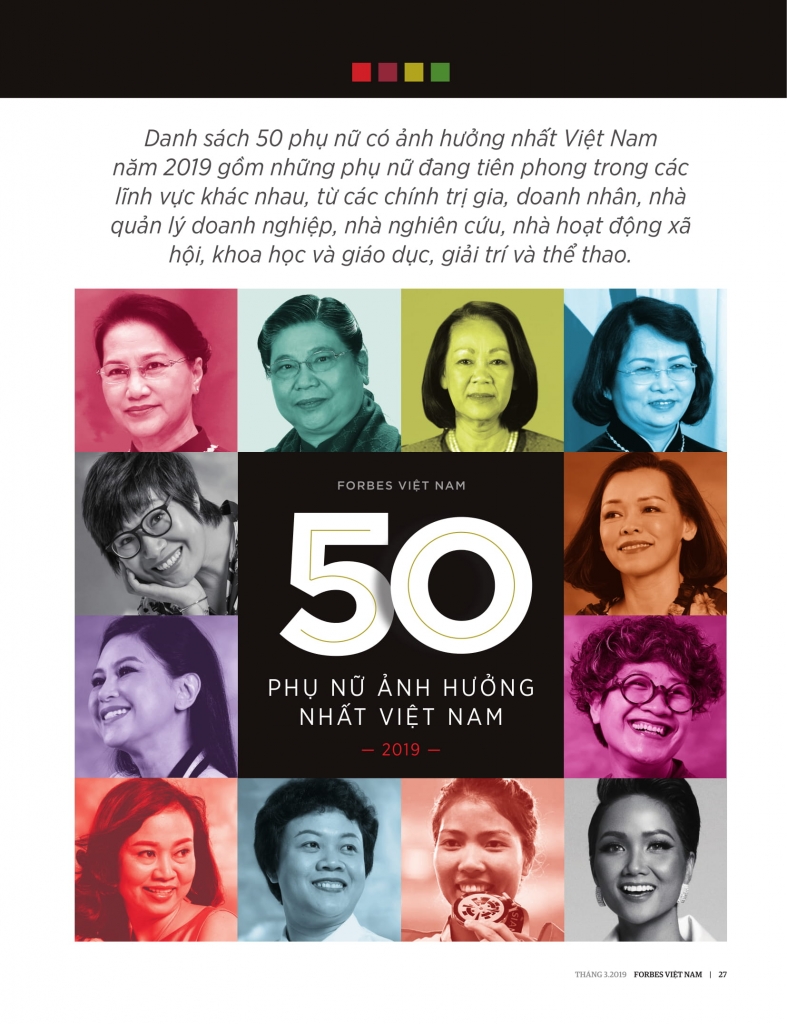 hoa hau hhen nie duoc vinh danh trong danh sach 50 nguoi phu nu anh huong nhat viet nam nam 2019