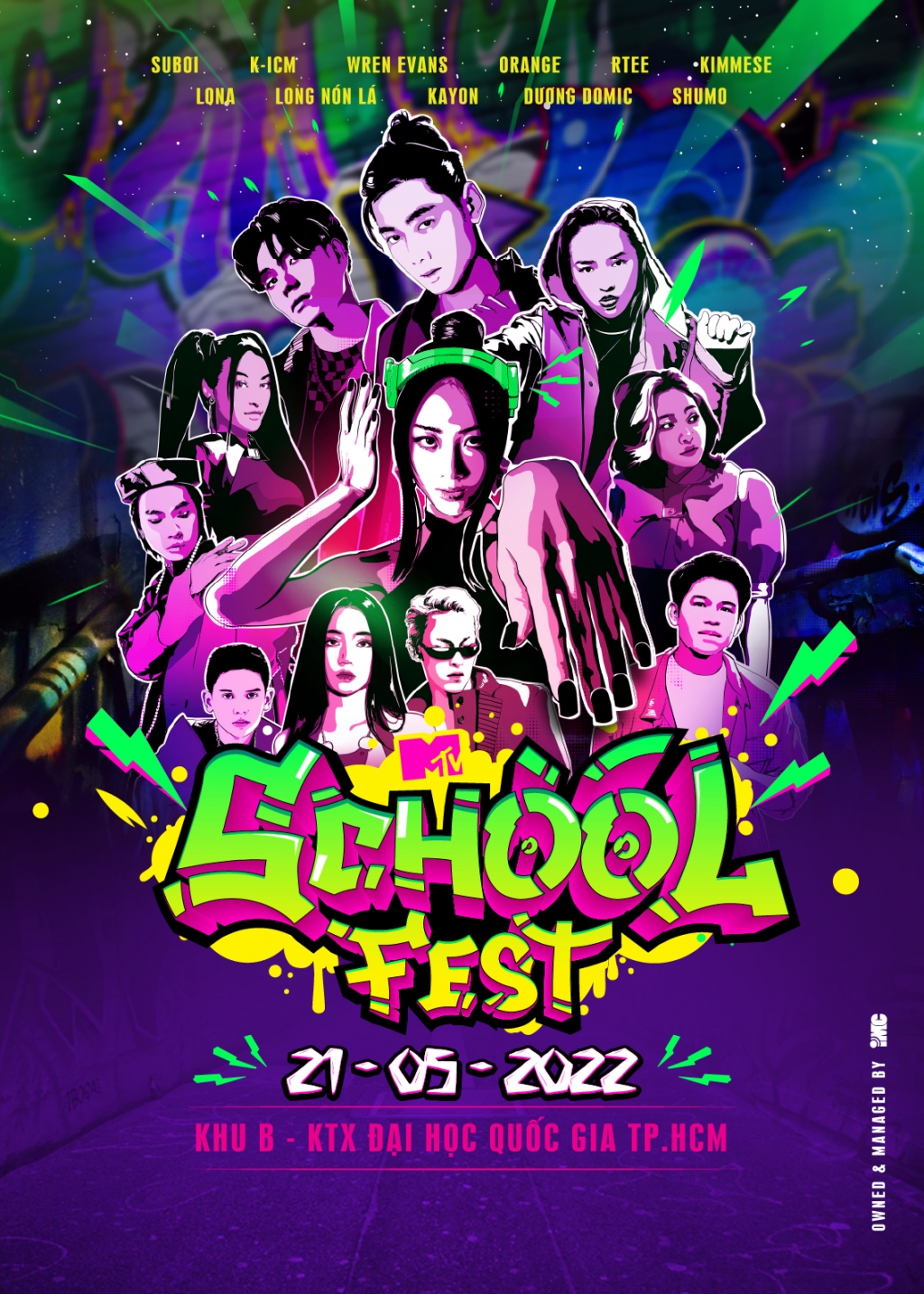 ‘Queen of Rap’ Suboi, Kimmese cùng loạt nghệ sĩ tên tuổi hội ngộ tại MTV School Fest tháng 5
