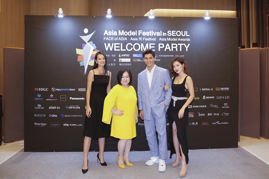 top 3 the face vietnam 2018 len do tham gia welcome party tai asia model festival