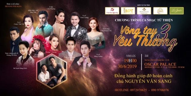 a vuong hoang phi kha cung nhieu ca si noi tieng to chuc dem nhac giup do nguoi ngheo