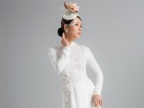Hoa hậu Phan Thu Quyên khoe nét duyên dáng với áo dài Minh Châu