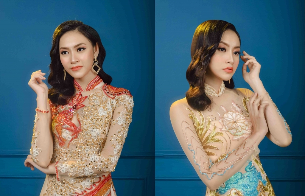Người mẫu Kim Ngân diện áo dài xuyên thấu ‘độc lạ’ của NTK Tommy Nguyễn