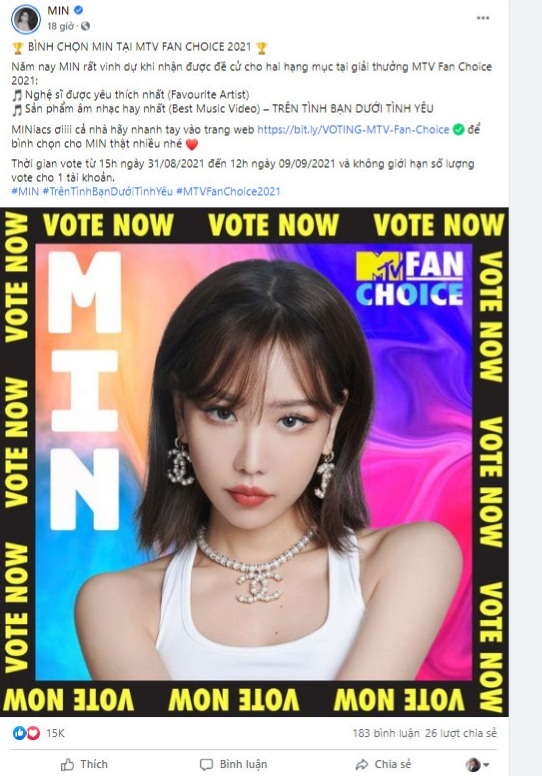 K-ICM, Uni5, Kay Trần cùng nhiều nghệ sĩ ráo riết kêu gọi fans bình chọn tại 'MTV Fan Choice'