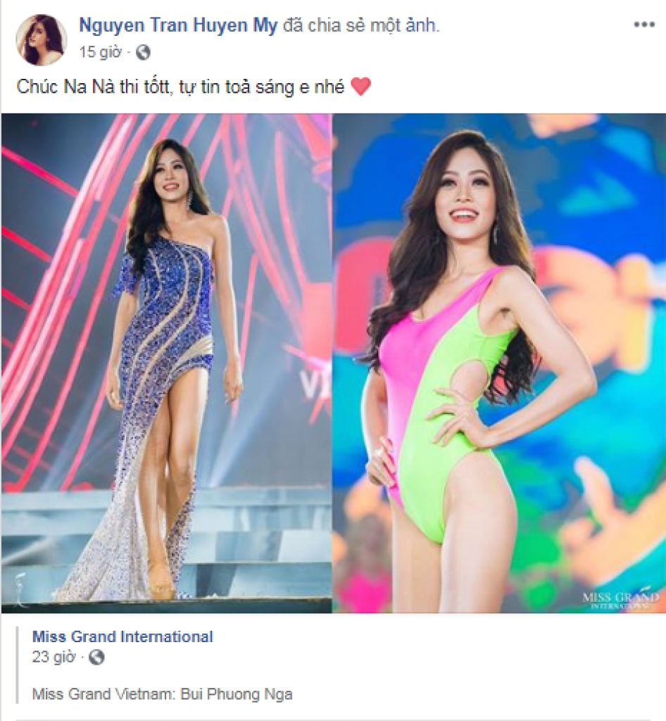 dan hoa a hau dong loat gui loi chuc den bui phuong nga truoc dem chung ket miss grand international 2018
