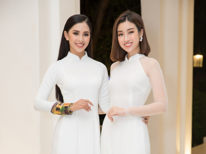 Hoa hậu Mỹ Linh, Tiểu Vy lần đầu cùng nhau xuất hiện tại sự kiện