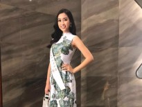 Ở phương xa, Hoa hậu Đỗ Mỹ Linh cũng không quên lo lắng về cơn bão số 12