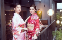 Tường San - Thùy Linh 'kẻ tám lạng người nửa cân' khi diện kimono