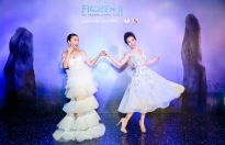 Chị em ‘Elsa - Anna’ Việt Nam tạo dáng 'siêu lầy' tại họp báo 'Frozen 2'
