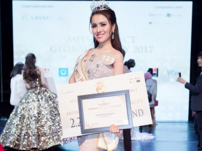 Diễn viên phim 'Cali mùa hoa vàng' đăng quang Miss Perfect Global Beauty 2017