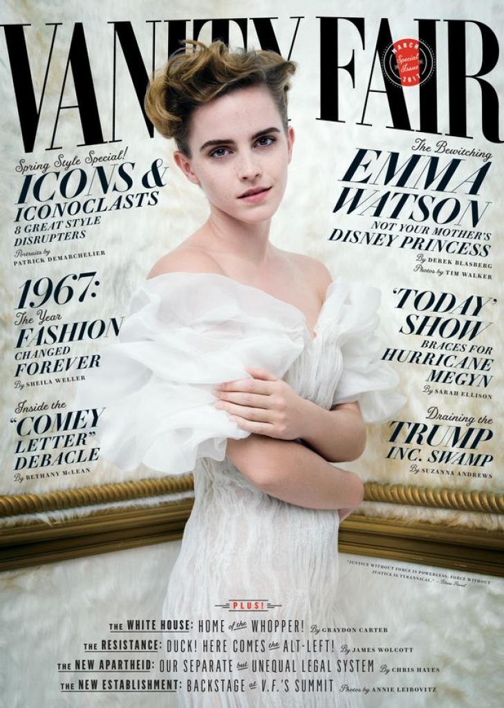 emma watson noi loan tren bia tap chi vanity fair