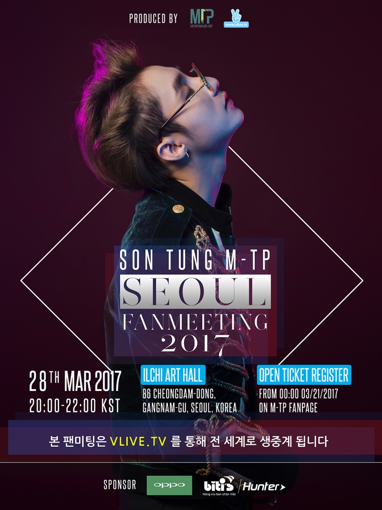 son tung m tp choi troi to chuc fan meeting tai han quoc