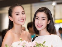 Hoa hậu Mỹ Linh và Á hậu Phương Nga ra sân bay đón Tiểu Vy trở về sau Miss World