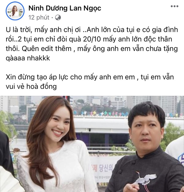 Ninh Dương Lan Ngọc lên tiếng trước hành động ngó lơ đàn anh Trường Giang trên mạng xã hội