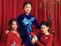 Ba thế hệ nhà Trương Ngọc Ánh diện áo dài, cùng khoe sắc trước thềm năm mới