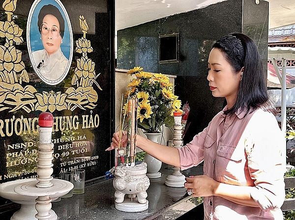 NSƯT Trịnh Kim Chi vận động đồng nghiệp tu sửa chùa Nghệ sĩ