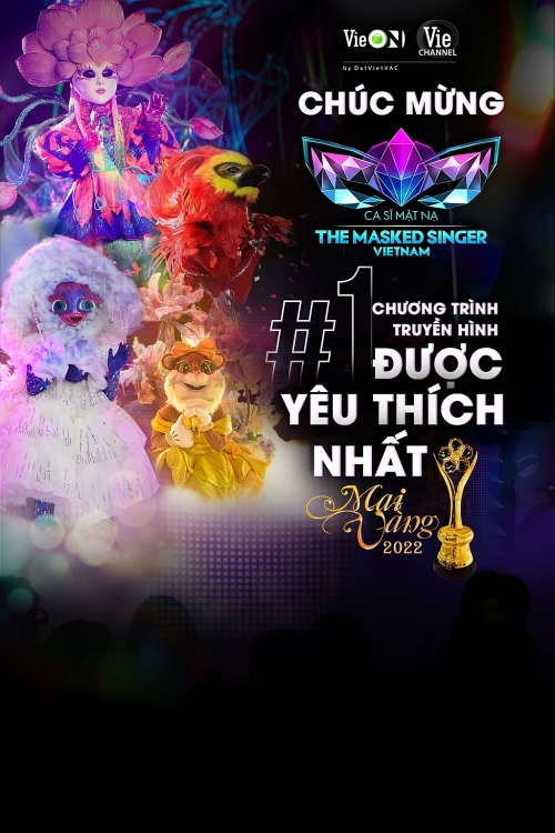 'The masked singer Vietnam' là chương trình trên nền tảng số và truyền hình được yêu thích nhất tại giải Mai vàng 2022