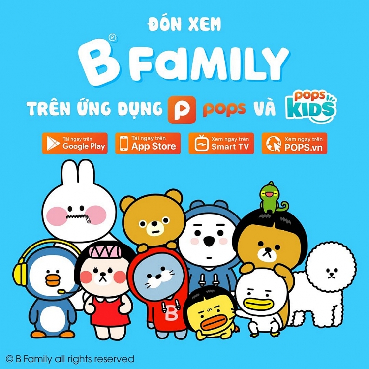 'B-Family': Gia đình gấu vịt siêu vui nhộn đã cập bến ứng dụng POPS