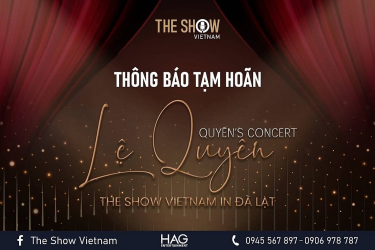 Hoãn đêm nhạc 'Quyên's Concert' của Lệ Quyên tại Đà Lạt
