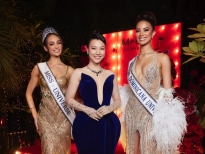 Hoàng Oanh khoe nhan sắc cuốn hút bên đương kim 'Miss Universe'