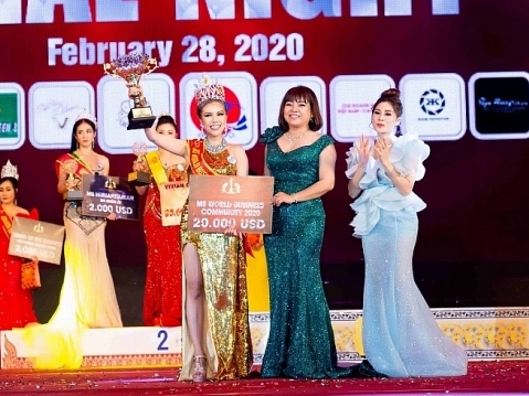Kimmy Bùi đăng quang 'Ms World Community Business 2020'