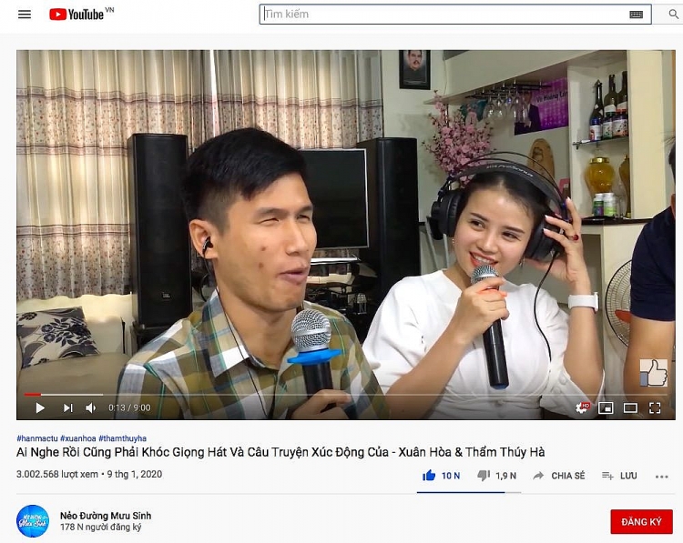 clip hat cai luong cua tham thuy ha cung ca si khiem thi xuan hoa can moc 3 trieu views tren youtube