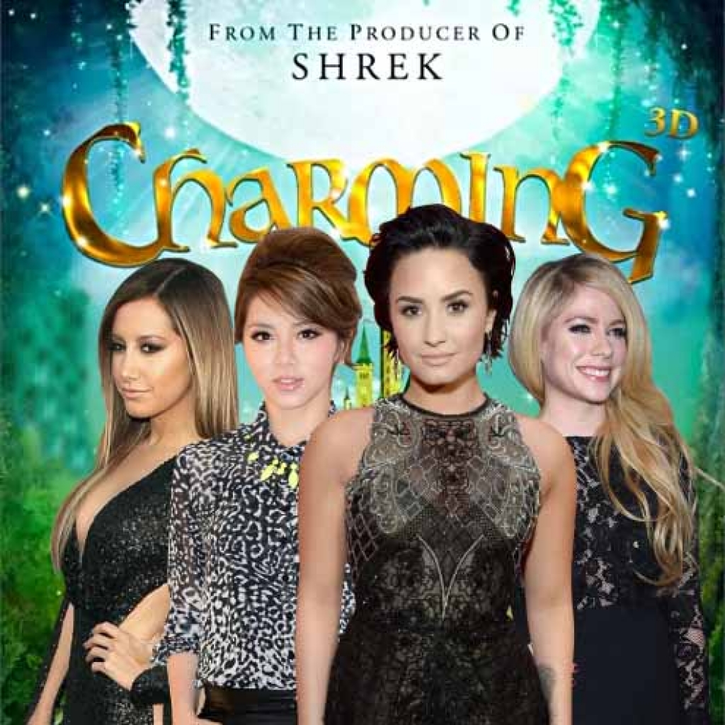 demi lovato avril lavigne ashley tisdale hoa than thanh cac nhan vat chinh trong charming