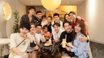 Trấn Thành, Hari Won và hội bạn thân đình đám sống ảo mừng con trai Hoa hậu Thu Hoài khai trương quán mới