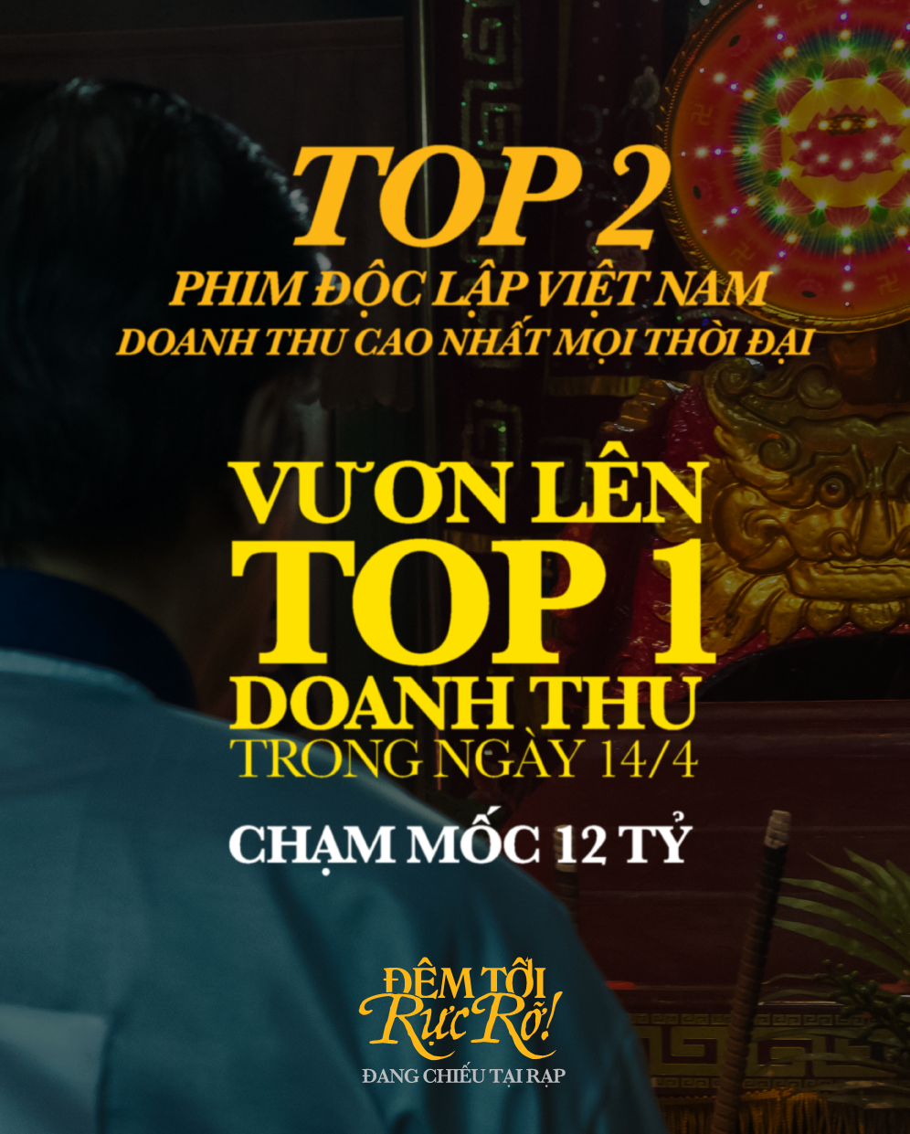'Đêm tối rực rỡ!' thu 12 tỷ đồng, trở thành phim độc lập Việt Nam có doanh thu cao thứ hai mọi thời đại